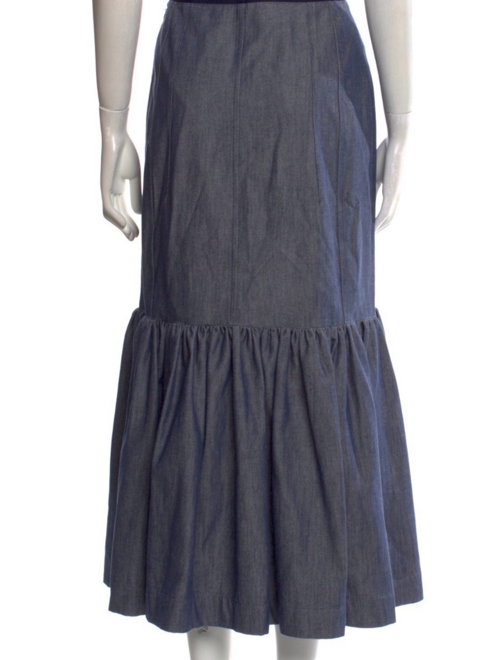 Derek Lam Indigo Tiered Maxi Skirt